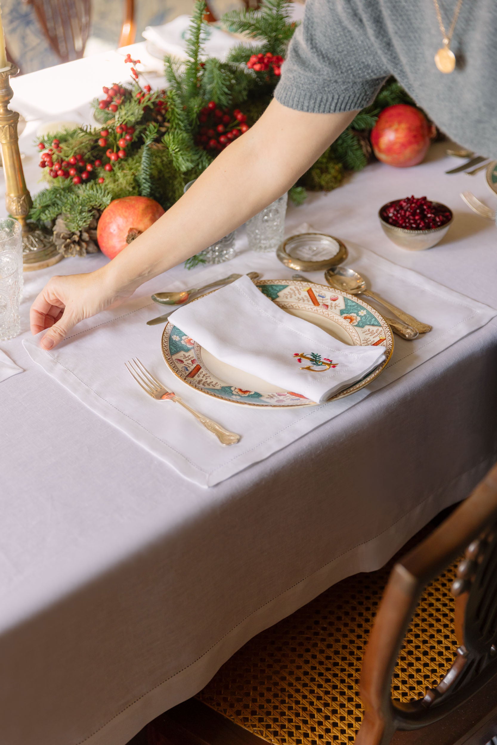 Mafra placemats with embroidered letters