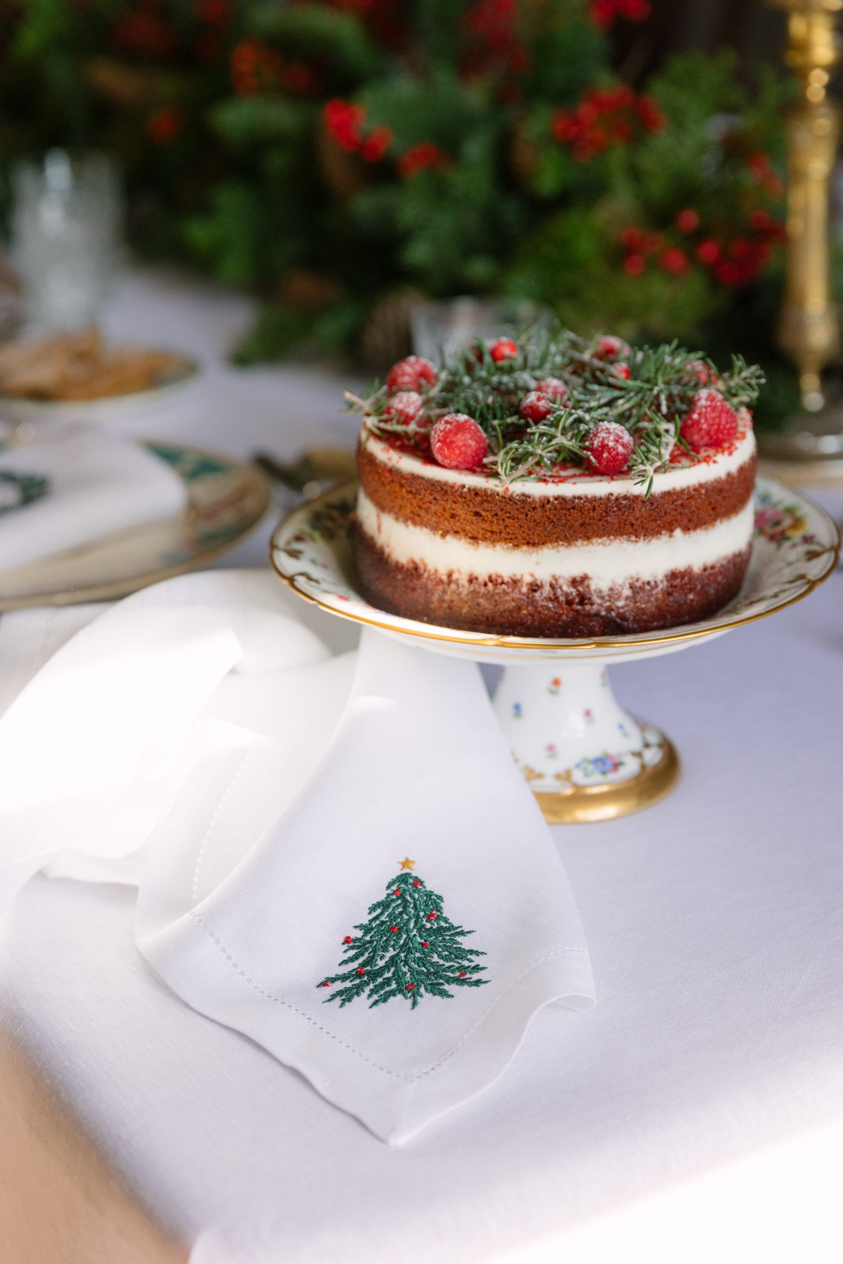 Linge de table Mafra avec broderie de Noël