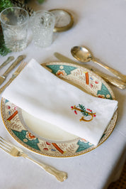 Mafra gold letter embroidery napkins (Pack of 2)