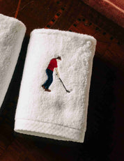 Luxus face towel & hand towel with retro sportsmen