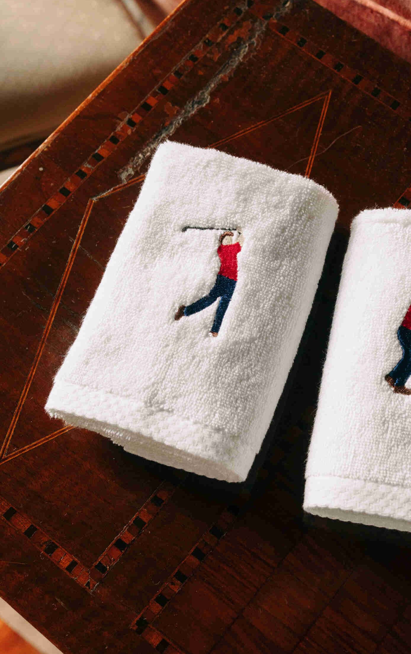 Luxus face towel & hand towel with retro sportsmen