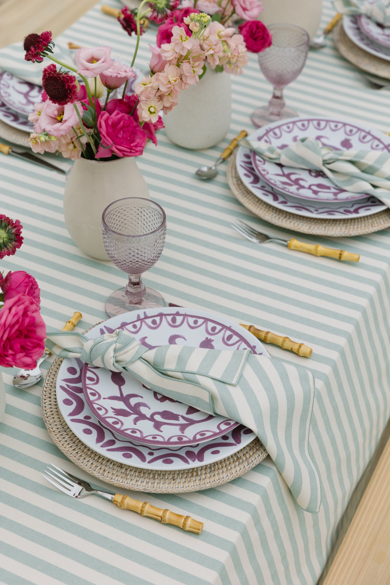 Green Barra Table Linen