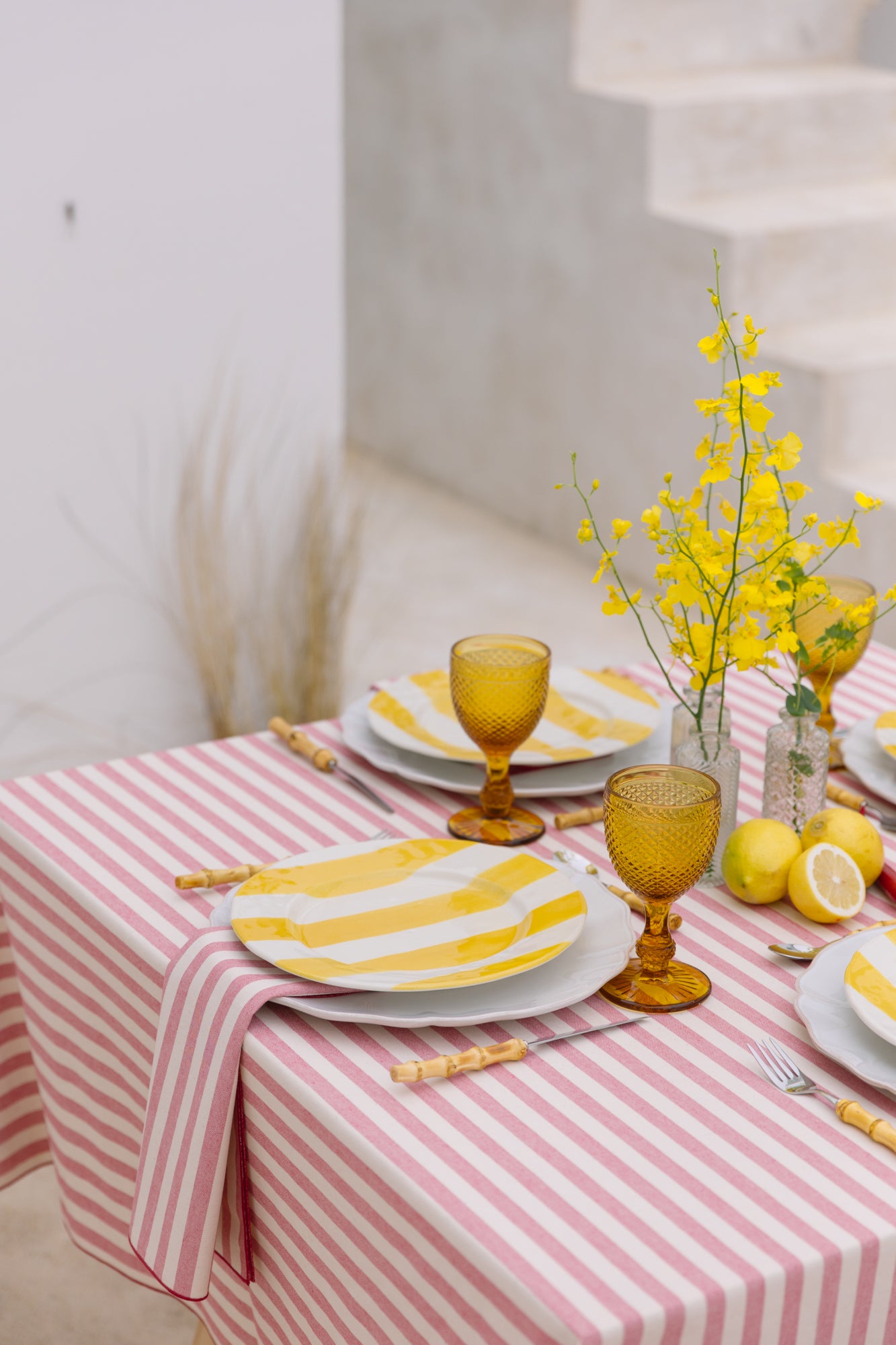 Red Barra Table Linen